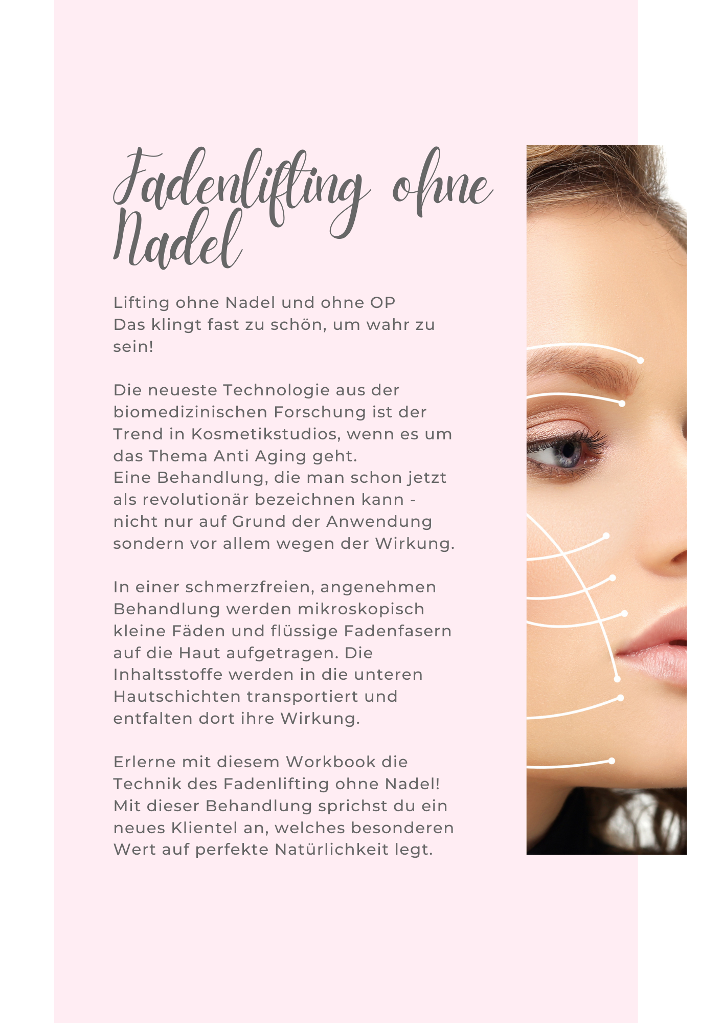 Fadenlifting ohne Nadel mit Zertifikat